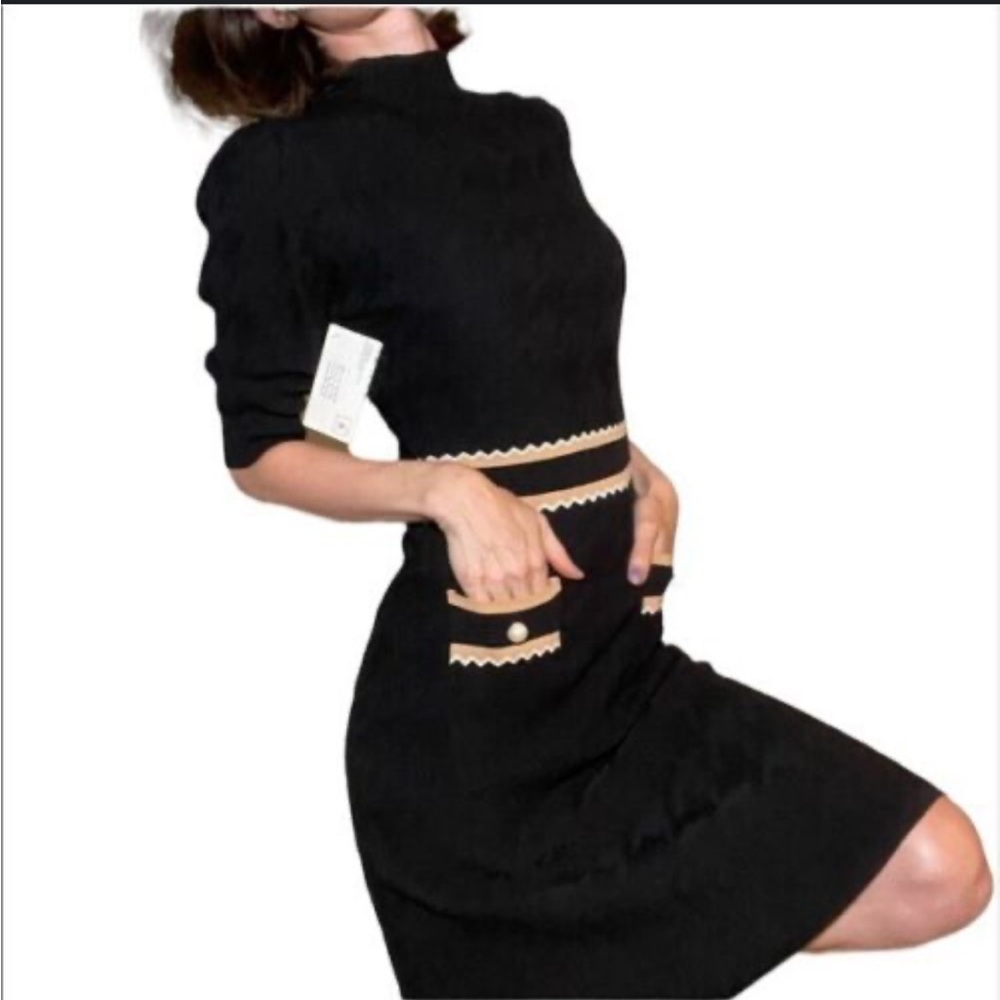Dalia McPhee Black Sophisticated Stretch Dress